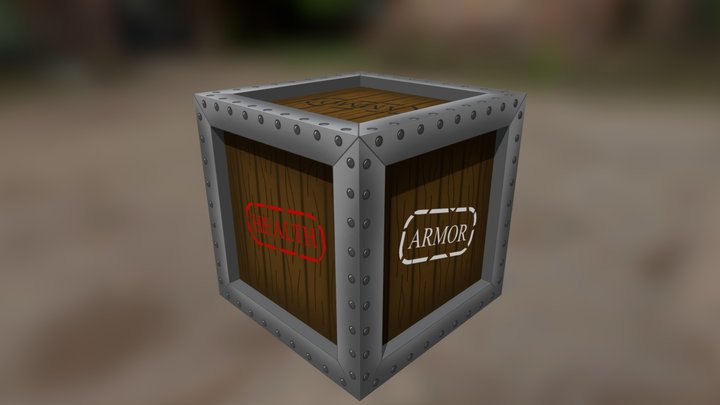 Crate Texture 2 3D Model