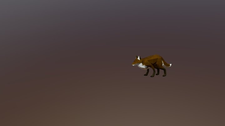 Fox Jump Animation 3D Model