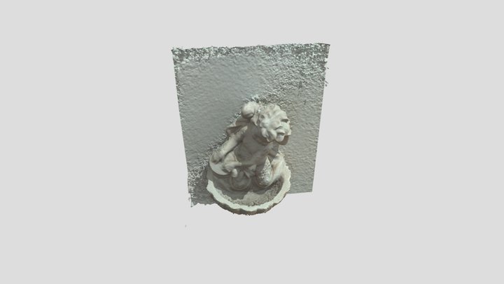 Pila bautismal de ángel 3D Model