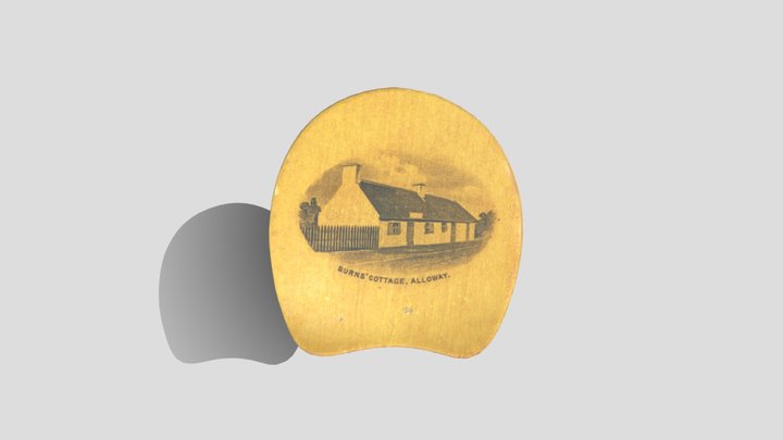 Mauchline Ware Egg Timer: Burns Cottage 3D Model