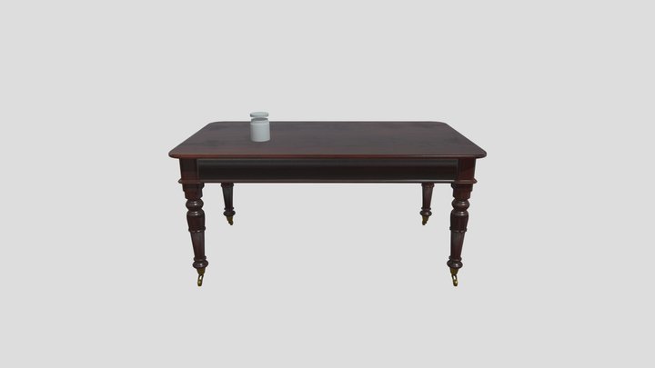 Juan Plastic jar in table 3D Model