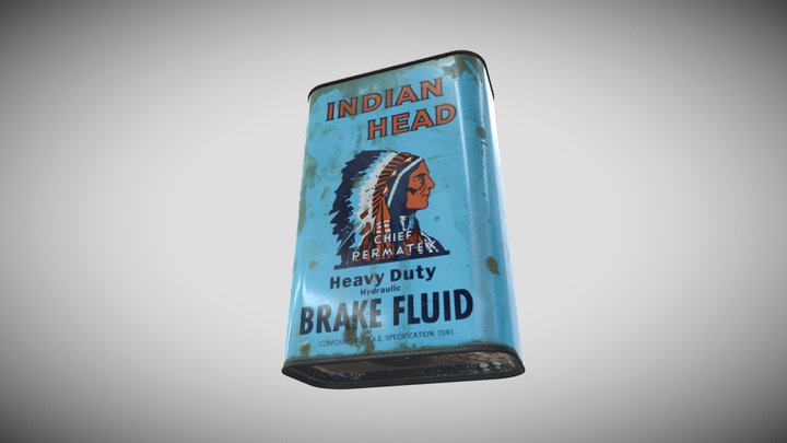 Indian Head Break Fluid Can 3D Model