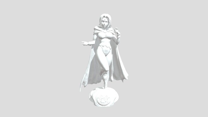 Dark Psychic Superheroine 3D Model