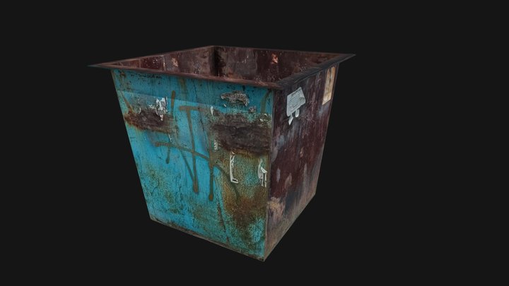 Dumpster Russian Blue 3D Model