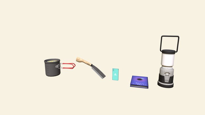 Small Asset Collection - Yuru Camp inspired 3D Model