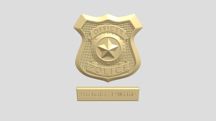 Badge of  ZOOTUPIA 3D Model