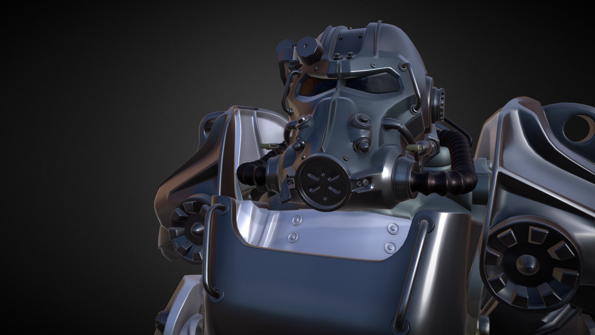 Power Armor T60 With Frame From Fallout 3d Model By Crazy S Step Crazystep 34f90