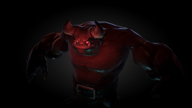 [WIP]Demon with red eyes 3D Model