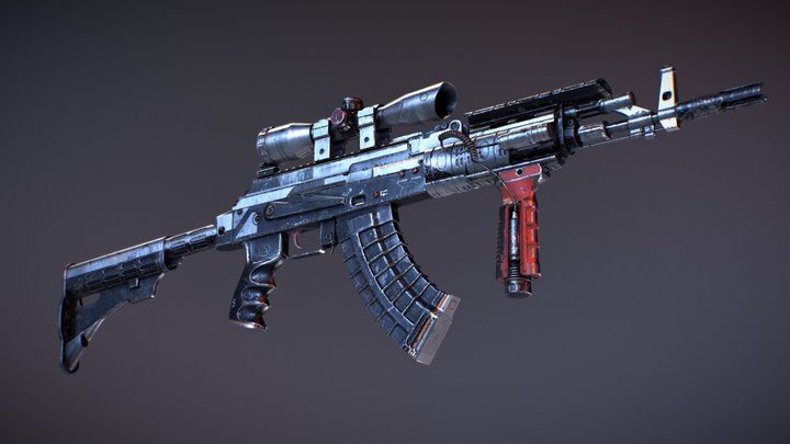 AK-47 tactical 3D Model