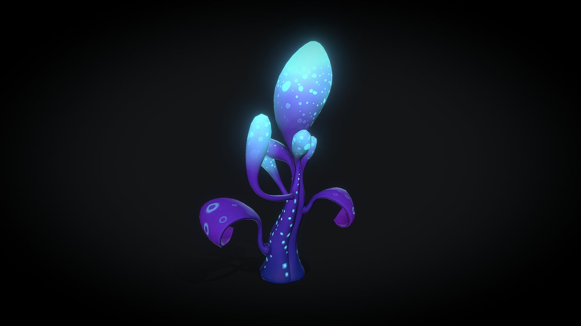 Fabulous plant (blue) - 3D model by Ramzein [2036891] - Sketchfab