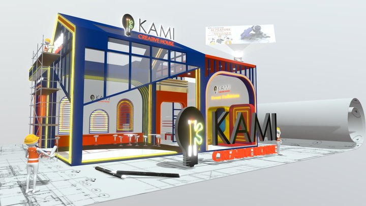 booth 15m x 15m 3D Model