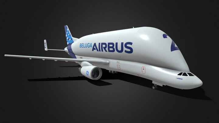 Airbus A300-600ST Beluga Freighter 3D Model