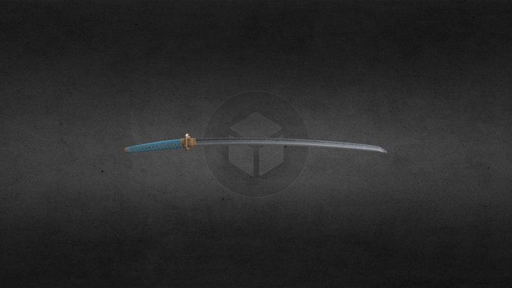 Japanese katana sword 3D Model