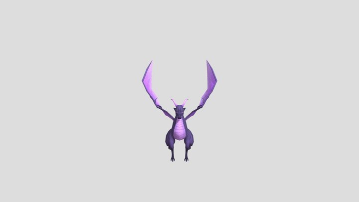 Low poly Dragon 3D Model