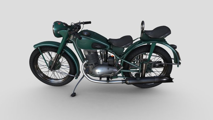 Izh-49 Motorcycle 3D Model