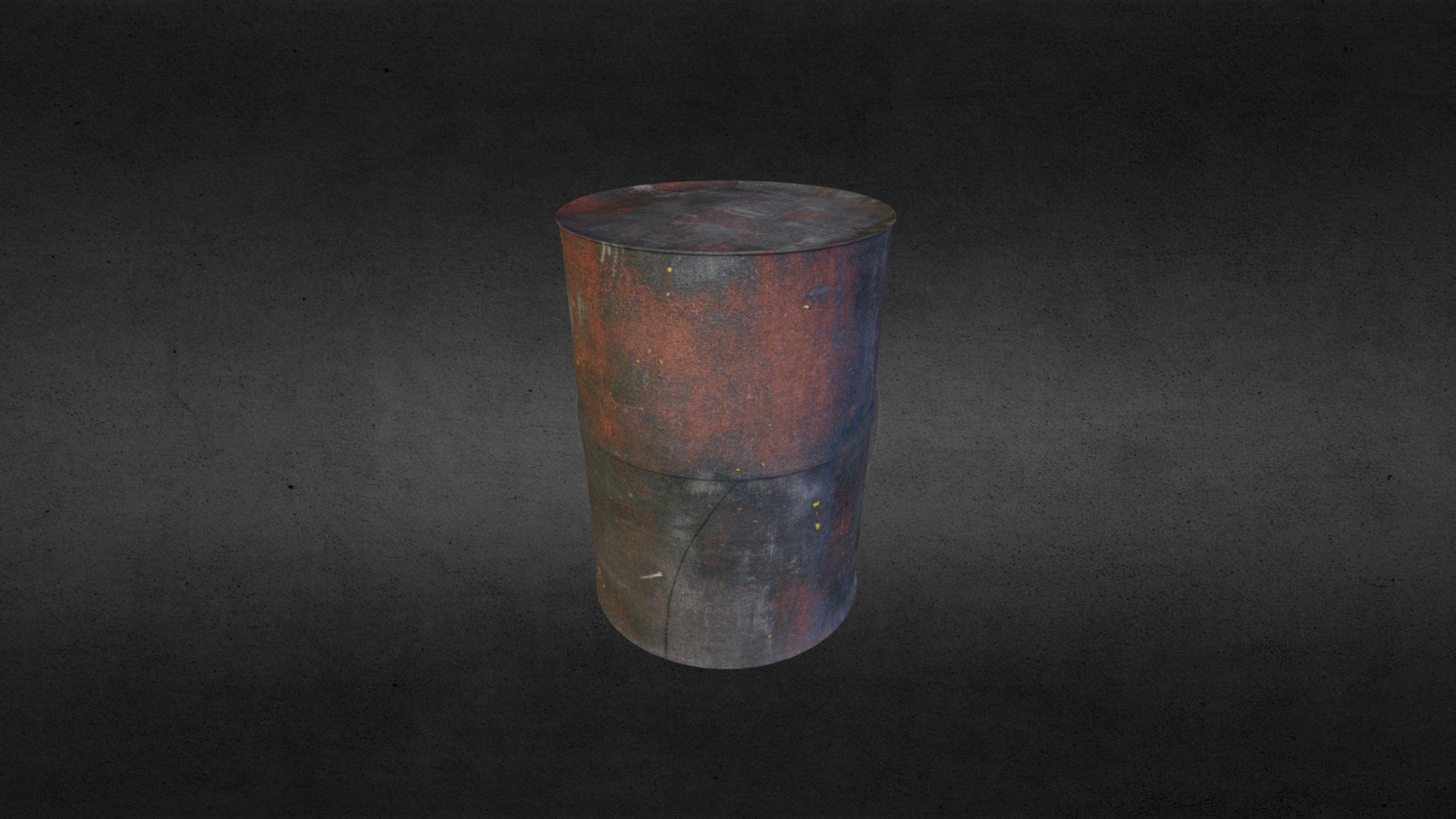 Rusty Barrel - simple - 3D model by chaotictech [203b2d6] - Sketchfab