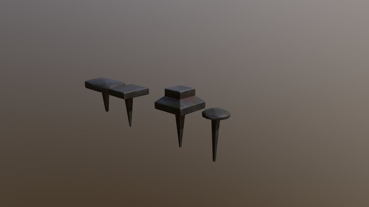 Iron Nails kit 3D Model