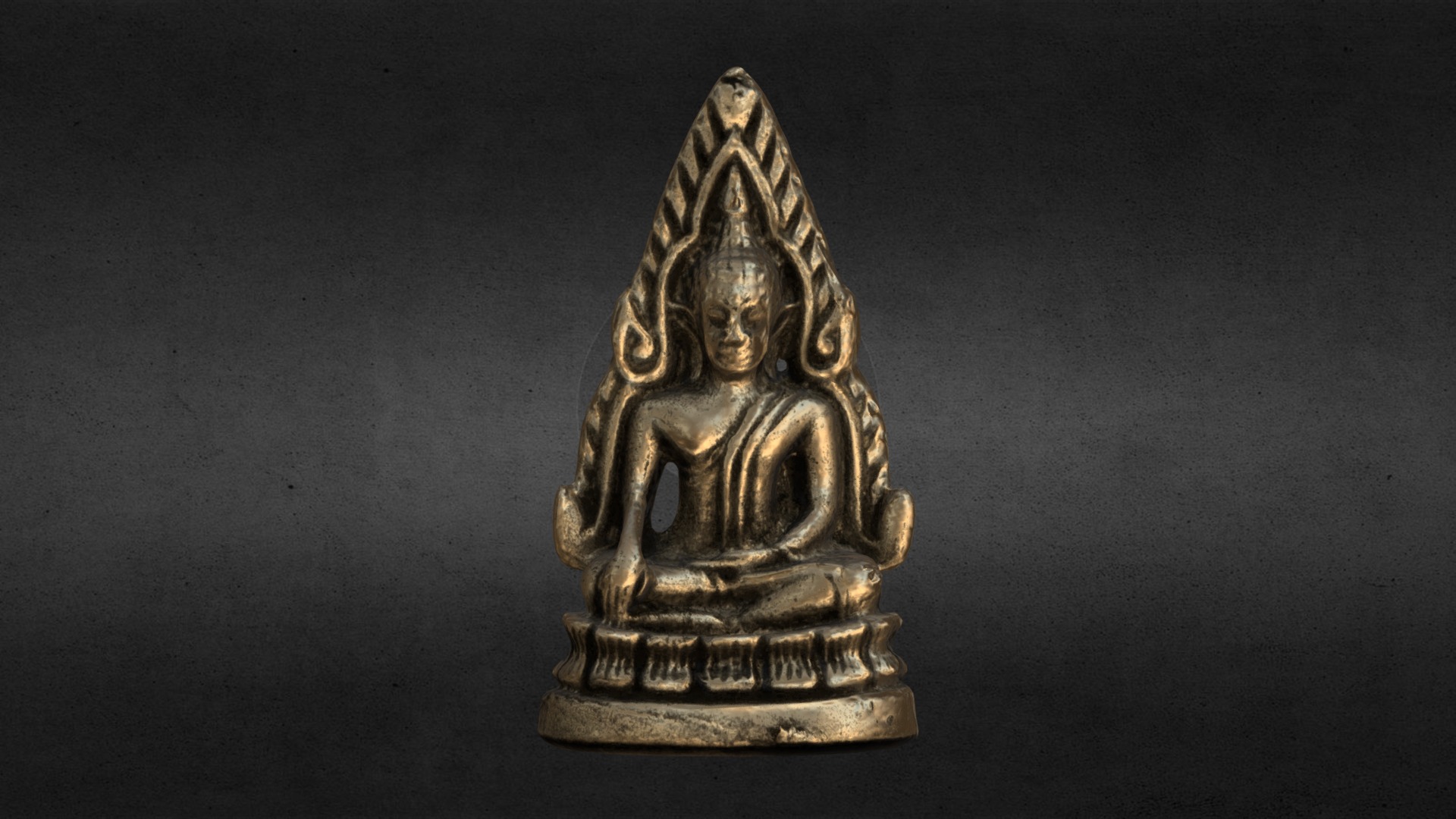 3D model Buddha photogrammetry – materials remake - This is a 3D model of the Buddha photogrammetry - materials remake. The 3D model is about a gold and silver statue.