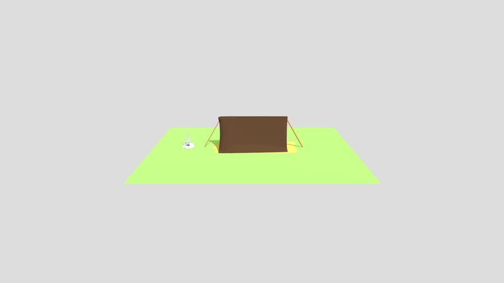 Sword And Shield Scene 3D Model