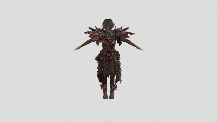 Human Nyxara Queen Of Dark Shadows UE5 & Unity3D 3D Model