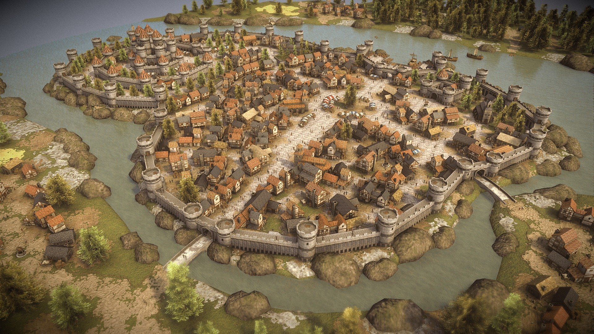 medieval city 3d map