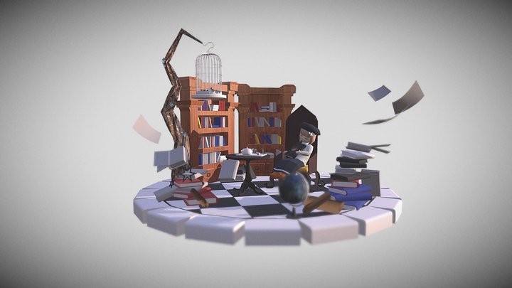 1105448030_吳心榆_心靈圖書室 3D Model