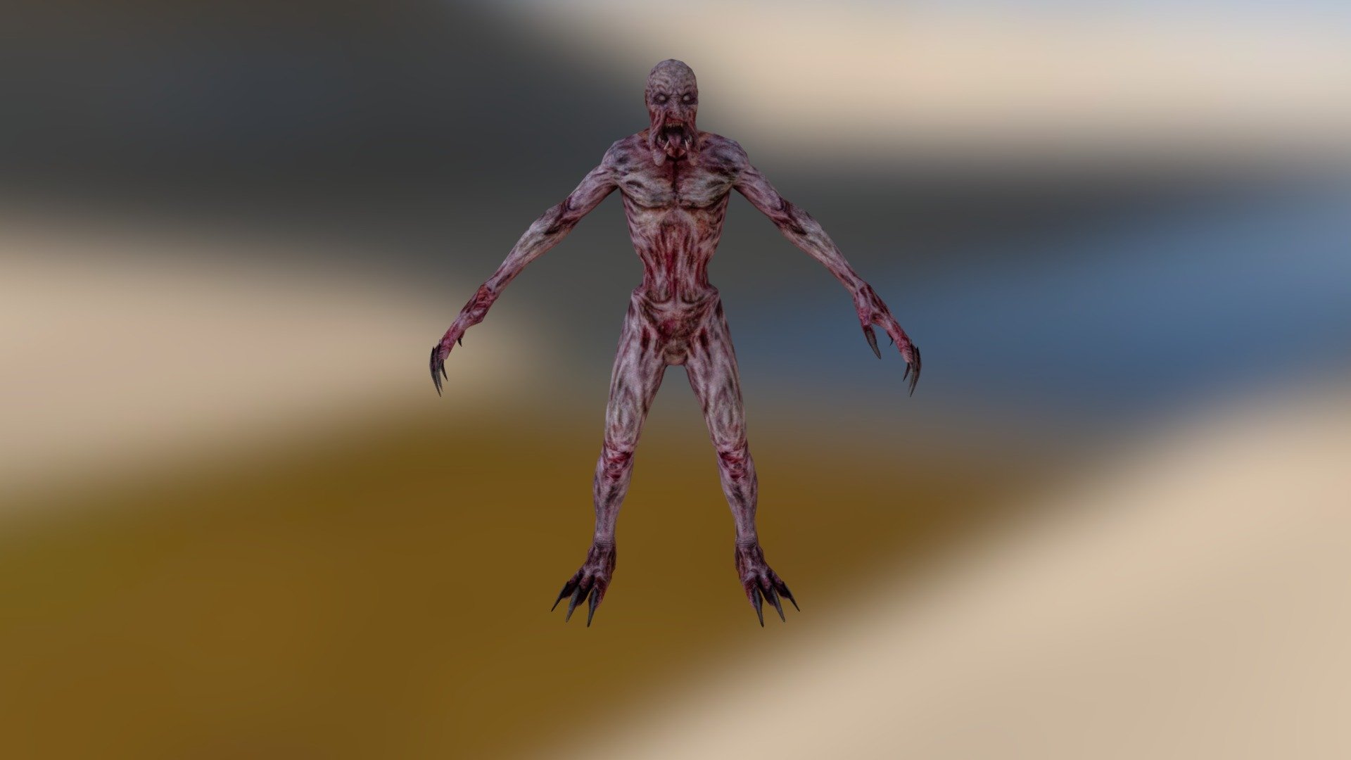 3D model Goul Zombie VR / AR / low-poly