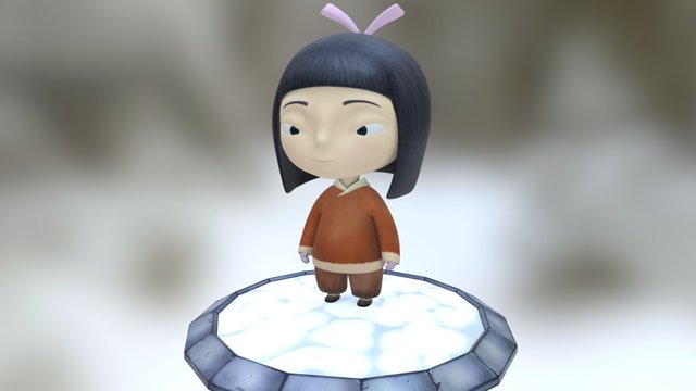 Little Skimal Girl 3D Model