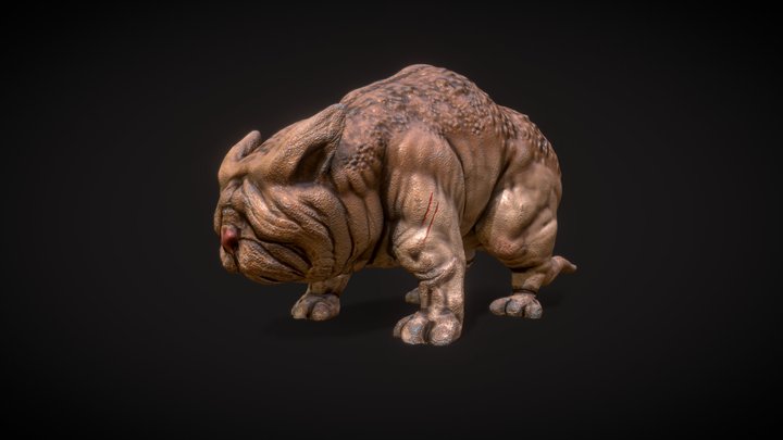 Creature Dog 3D Model