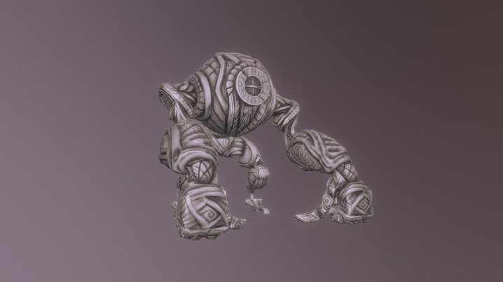 2018 SculptJanuary Day 5 - Golem 3D Model