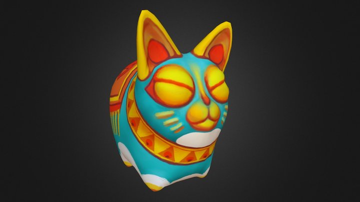 Cat Maya Style 3D Model