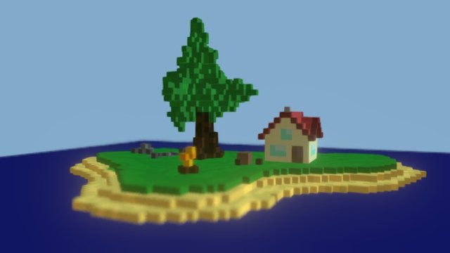 Little Island (first model) 3D Model
