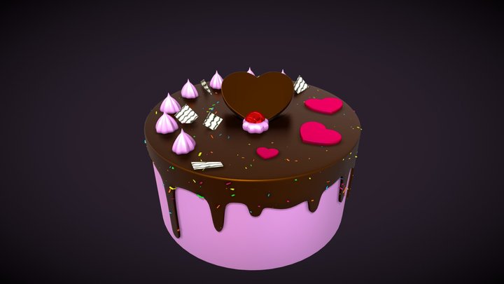Chocolate Cake 3D Model