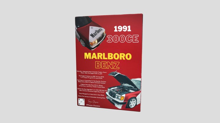 Mercedes "Marlboro" Benz Poster 3D Model
