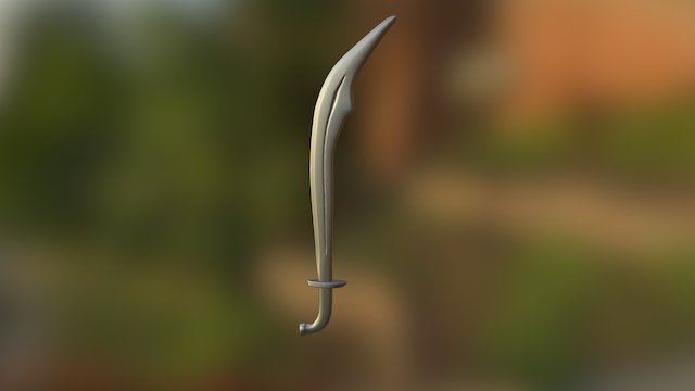 Curved sword 3D Model