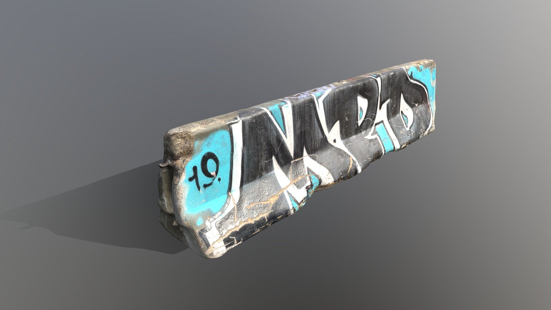 Low Poly Graffiti Barrier