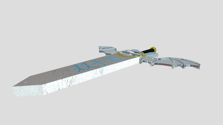 Big Sword White Night Pure Gemini 3D Model