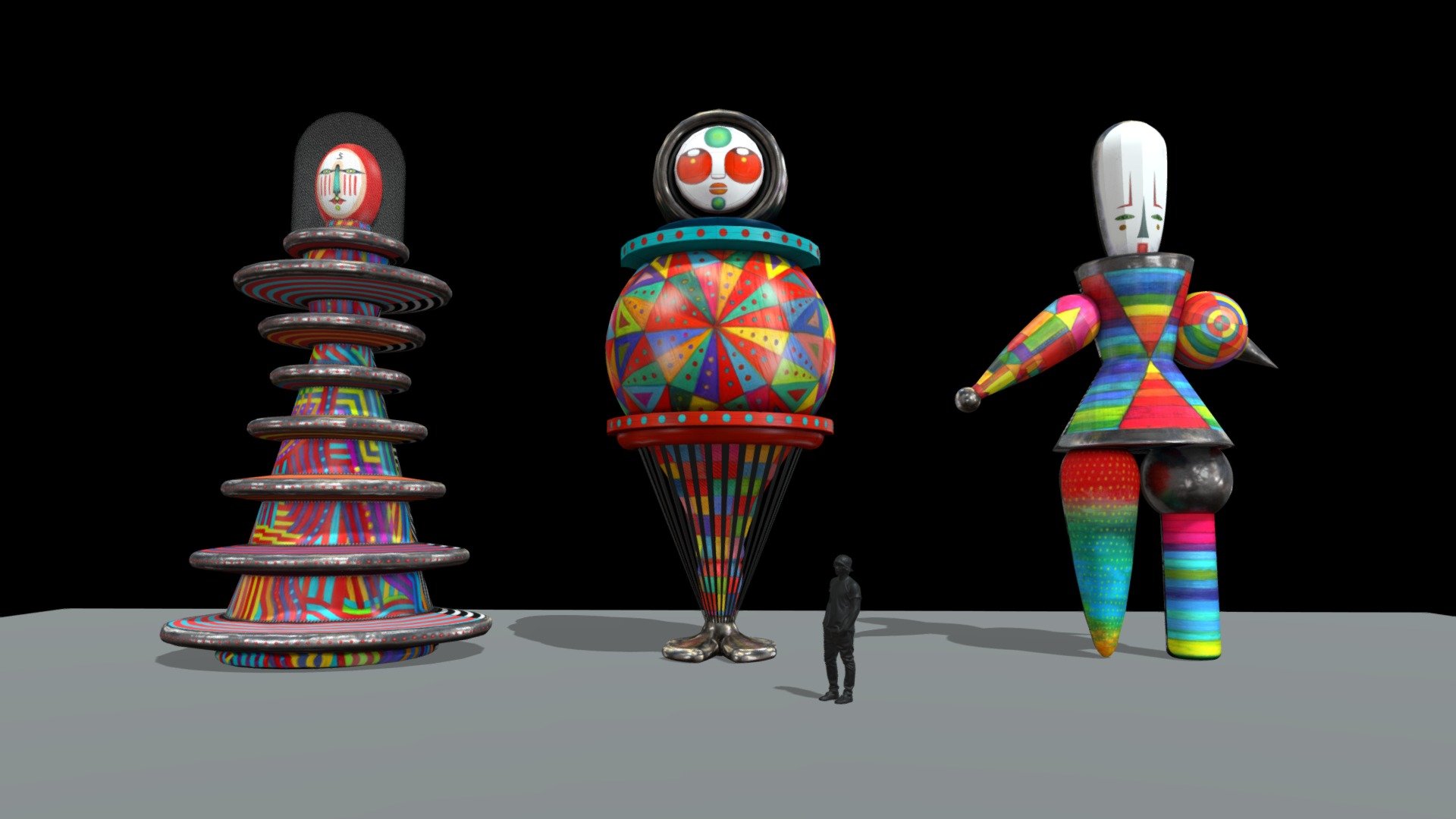 Showcase 3 Dolls Smashing Pumpkins 3d Model By Airworks [2053058] Sketchfab