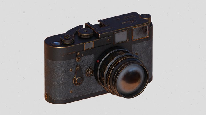 Vintage Camera Black - Game Ready Asset