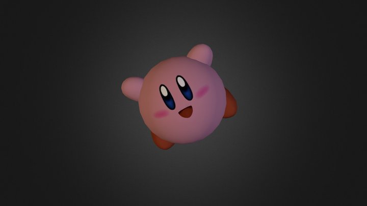 Wii - Super Smash Bros Brawl - Kirby Trophy 3D Model