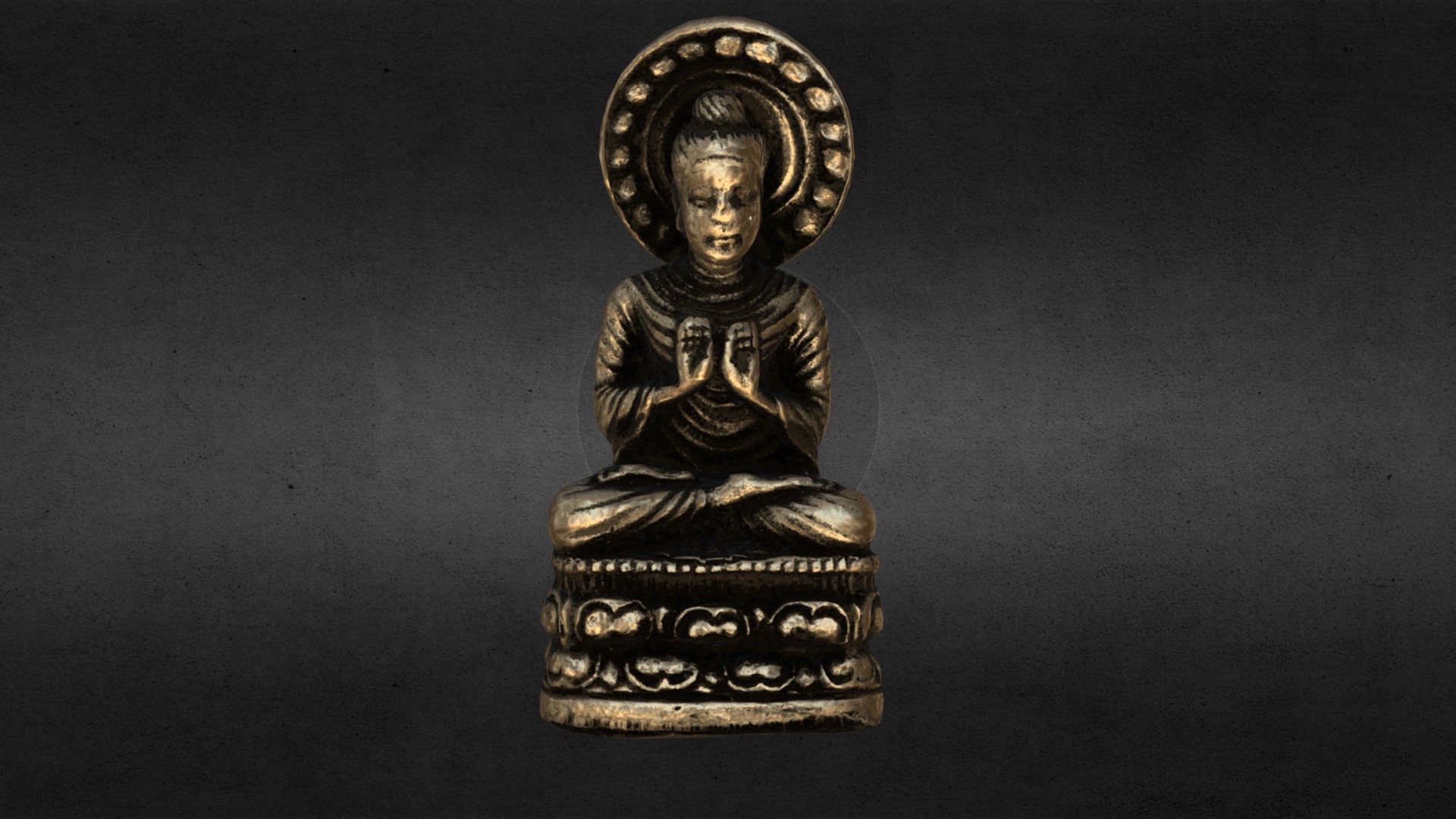 3D model Buddha photogrammetry – materials remake - This is a 3D model of the Buddha photogrammetry - materials remake. The 3D model is about a statue of a person.