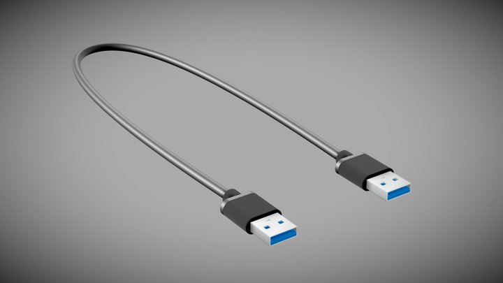support clef usb mural 3d model. Free download.