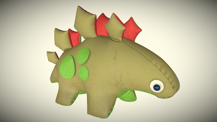 Plush Dino 3D Model