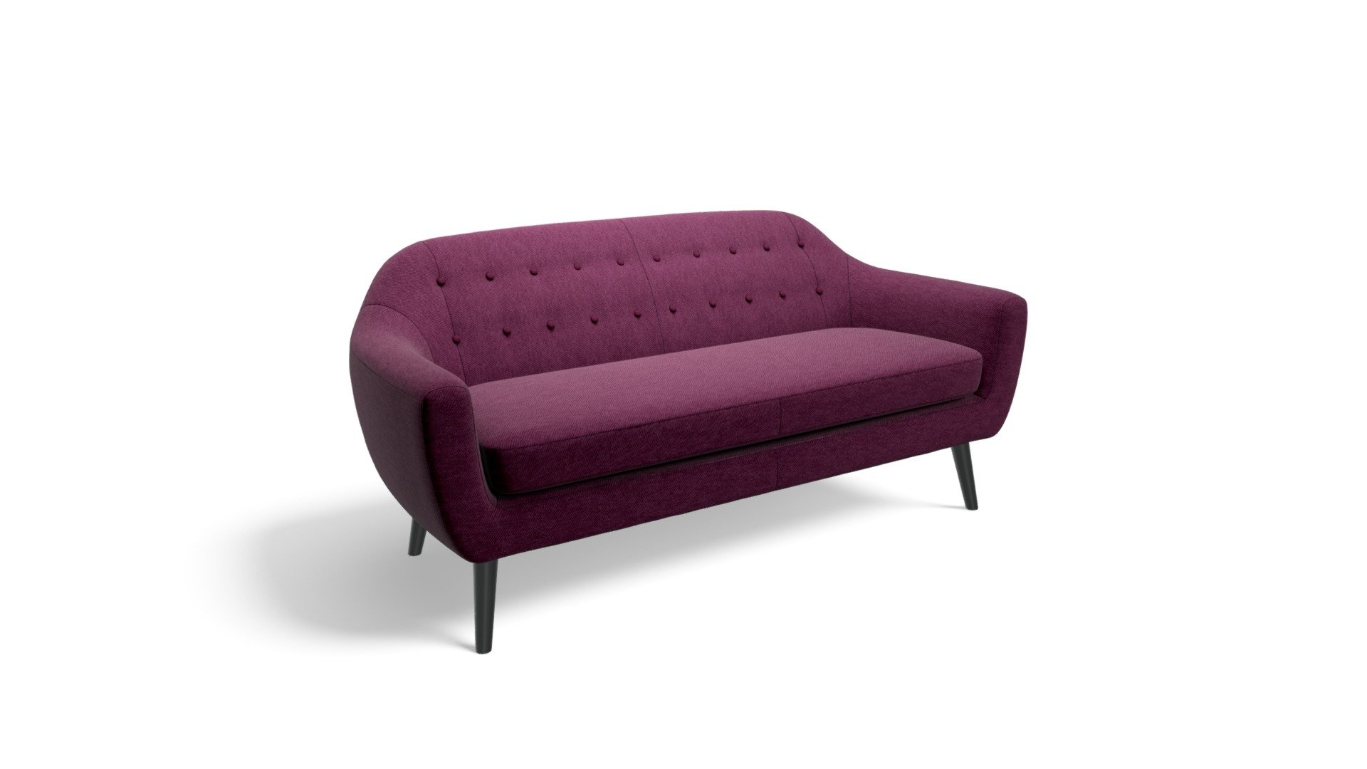 Ritchie 3 Seater Sofa, Plum Purple