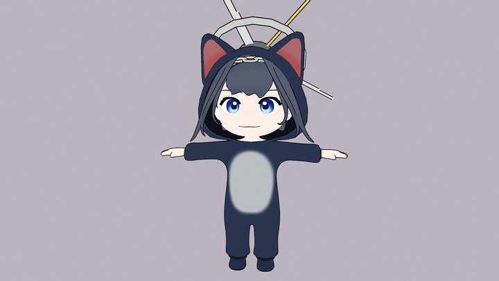 [Hololive EN] Animal Pajamas Kronii 3D Model