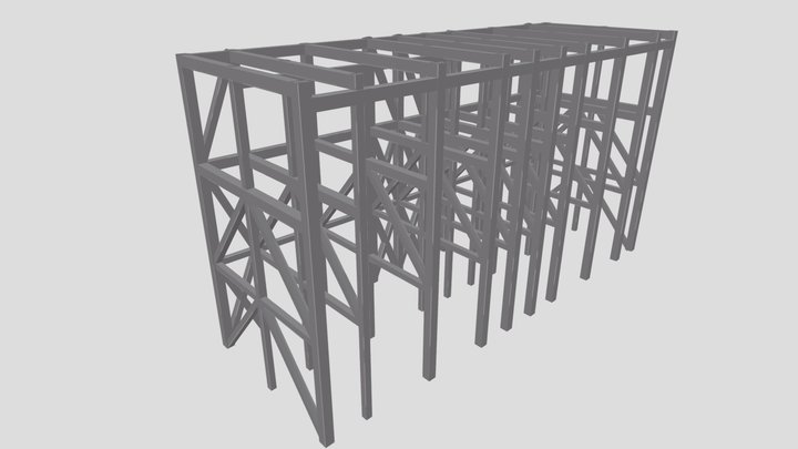 Estrutura metálica suporte 3D Model