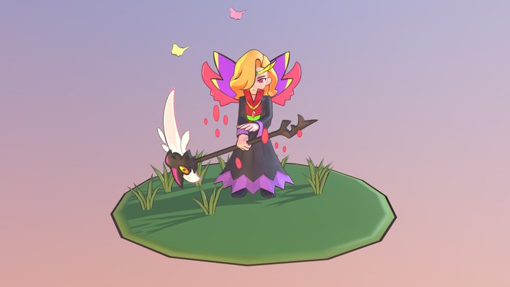 Rumble Heroes - Black Raven Jennifer 3D Model
