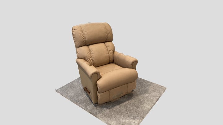 Tan Recliner 3D Model