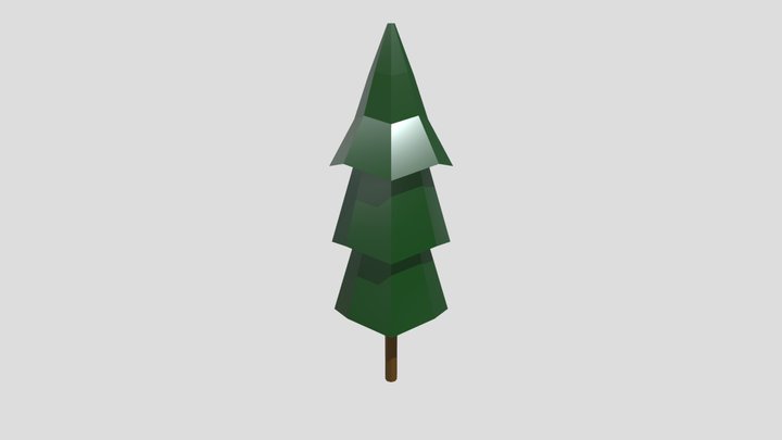 Pine Low Poly Carton 3d Blender