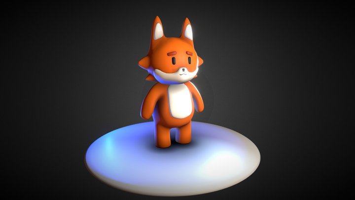 Cute Fox 3D Model